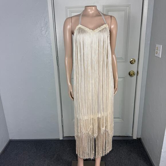 Unbranded Dresses & Skirts - Vintage 70s 80s Women's Dress Flapper Fringe Sequin Party Evening H3-10
